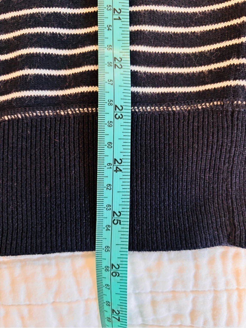 Todd Snyder Cotton-Cashmere Navy & White Striped Crewneck Sweater - Picture 8 of 12